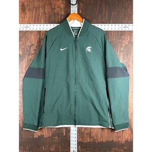 Nike Michigan State Spartans On Field Sideline Jacket Green White Men Large NCAA